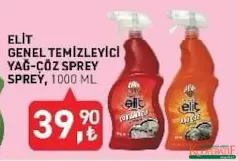 TARIM KREDİ ELİT GENEL TEMİZLEYİCİ YAĞ ÇÖZ SPREY 1000 ML fiyat ve kampanya bilgisi